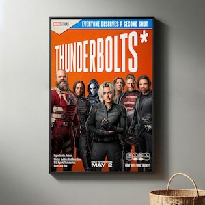 Póster de la película Thunderbolts / Impresión en lienzo de alta calidad | Póster de la película 2025 / Decoración moderna para habitaciones / Regalo de película popular