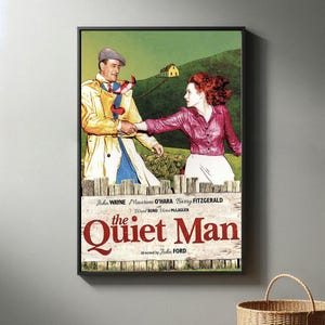 Póster de la película El hombre tranquilo / Impresión en lienzo de alta calidad I Póster de la película 2024 / Artes decorativas de la habitación moderna / Regalo de película popular