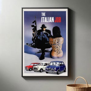 Póster de la película "The Italian Job" / Impresión en lienzo de alta calidad | Póster de película de 2024 / Decoración moderna para habitaciones / Regalo de película popular