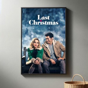 Last Christmas Movie Poster | High Quality Canvas Print I 2024 Movie Poster | Modern Room Decorative Arts | Popular Film Gift