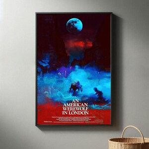 Filmaffisch för En amerikansk varulv i London | Canvastryck av hög kvalitet | Filmaffisch från 2024 | Modern rumsdekorativ konst | Populär film