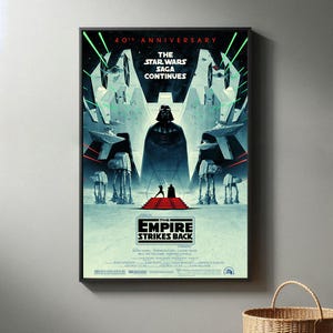 Das Imperium schlägt zurück Film Poster | Hochwertiger Leinwanddruck I 2024 Movie Poster | Moderne Raum Dekorative Kunst | Beliebtes Filmgeschenk