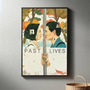 Vergangene Leben Filmposter | Hochwertiger Leinwanddruck I 2024 Movie Poster | Moderne Raum Dekorative Kunst | Beliebtes Filmgeschenk