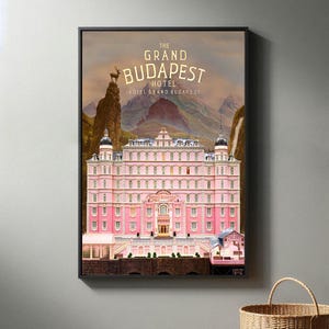 The Grand Budapest Hotel Movie Poster | High Quality Canvas Print I 2024 Movie Poster | Modern Room Decorative Arts | Popular Film Gift