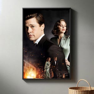 Allied Movie Poster | High Quality Canvas Print I 2024 Movie Poster | Modern Room Decorative Arts | Popular Film Gift