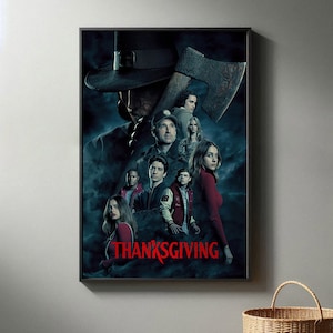 Thanksgiving Movie Posters | High Quality Canvas Print I 2024 Movie Poster | Modern Room Decorative Arts | Popular Film Gift