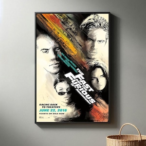 The Fast and the Furious Film Poster | Hochwertiger Leinwanddruck I 2024 Movie Poster | Moderne Zimmer Dekorative Kunst