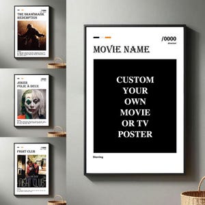 Custom Movie Poster | High Quality Canvas Print I Minimalist Movie Poster | Modern Room Decorative Arts | Popular Film Gift
