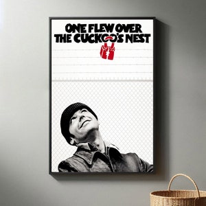 Einer flog über das Kuckucksnest Filmposter | Hochwertiger Leinwanddruck I 2024 Movie Poster | Moderne Zimmer Dekorative Kunst
