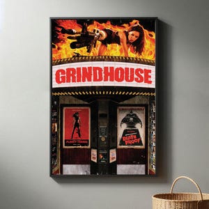Grindhouse Film Poster | Hochwertiger Leinwanddruck I 2024 Movie Poster | Moderne Raum Dekorative Kunst | Beliebtes Filmgeschenk