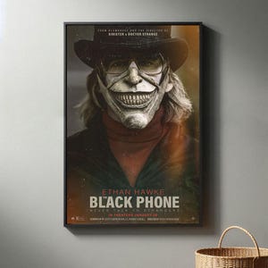 The Black Phone Movie Poster | High Quality Canvas Print I 2024 Movie Poster | Modern Room Decorative Arts | Popular Film Gift