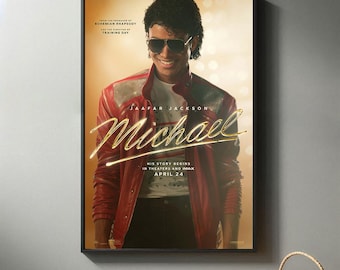 Affiche du film Michael | Impression sur toile de haute qualité I Affiche du film 2025 | Arts décoratifs modernes | Cadeau film populaire