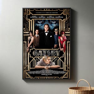 The Great Gatsby Movie Poster | High Quality Canvas Print I 2024 Movie Poster | Modern Room Decorative Arts | Popular Film Gift