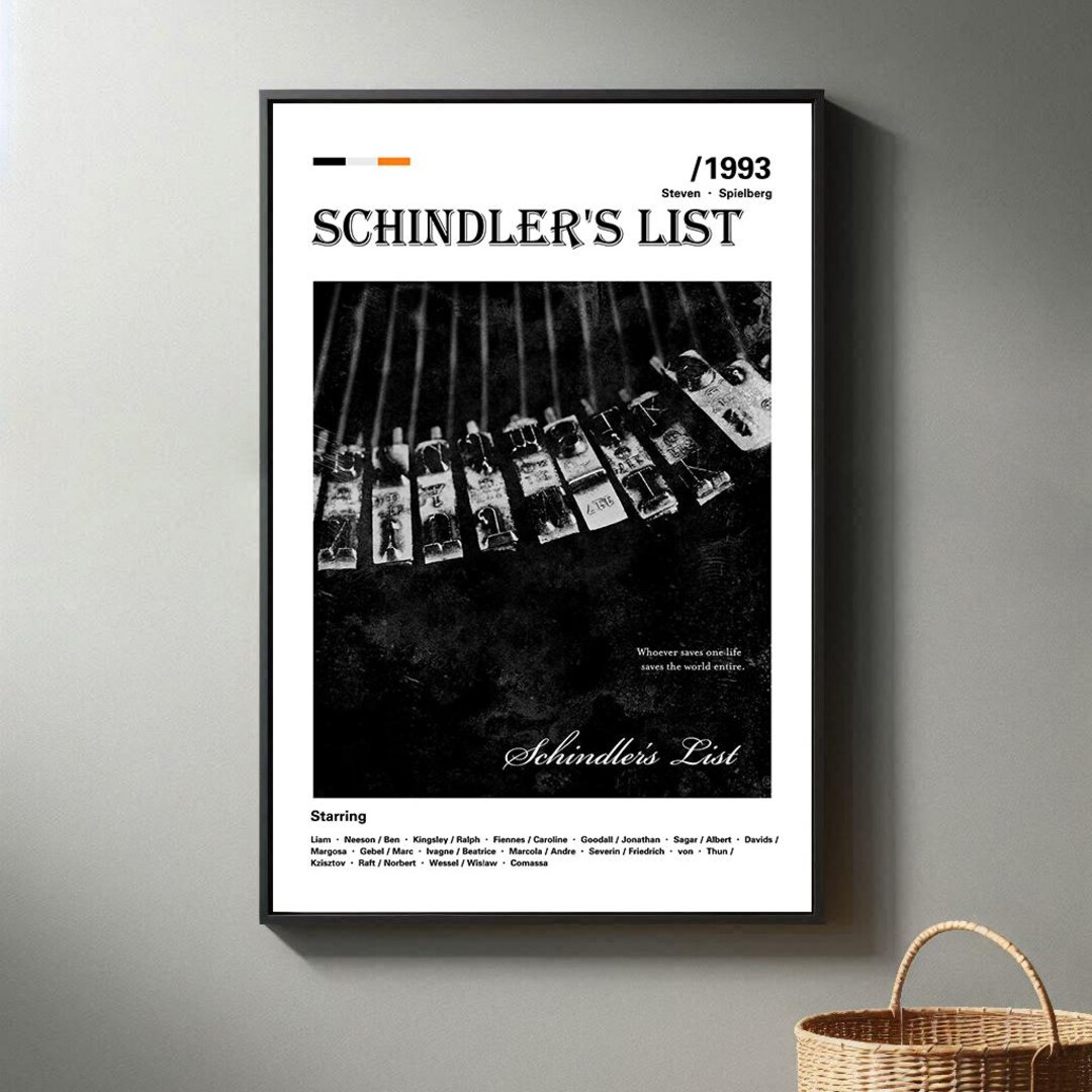 Schindler's List Movie Poster | High Quality Canvas Print I Minimalist ...