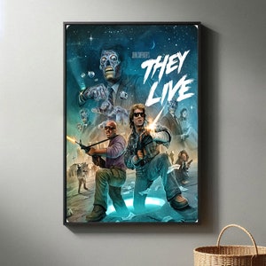 Sie leben Filmposter | Hochwertiger Leinwanddruck I 2024 Movie Poster | Moderne Raum Dekorative Kunst | Beliebtes Filmgeschenk