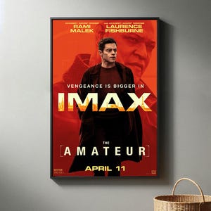 The Amateur Movie Poster | High Quality Canvas Print I 2024 Movie Poster | Modern Room Decorative Arts | Popular Film Gift