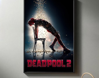 Deadpool 2 Movie Poster | High Quality Canvas Print I 2024 Movie Poster | Modern Room Decorative Arts | Popular Film Gift