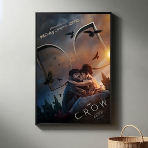 The Crow Movie Poster | High Quality Canvas Print I 2024 Movie Poster | Modern Room Decorative Arts | Popular Film Gift