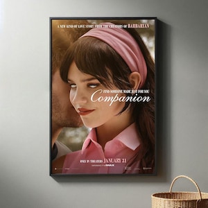 Companion Movie Poster | High Quality Canvas Print I 2024 Movie Poster | Modern Room Decorative Arts | Popular Film Gift