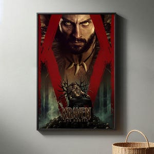 Kraven the Hunter Movie Poster | High Quality Canvas Print I 2024 Movie Poster | Modern Room Decorative Arts | Popular Film Gift