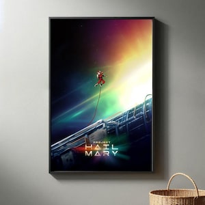 プロジェクト・ヘイル・メアリー映画ポスター｜高品質キャンバスプリント｜2025年映画ポスター｜モダンな部屋の装飾アート｜人気映画ギフト