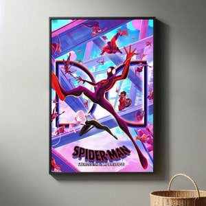 Spider-Man Across the Spider-Verse Movie Posters | High Quality Canvas Print I 2024 Movie Poster | Modern Room Decorative Arts