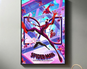Spider-Man Across the Spider-Verse Movie Posters | High Quality Canvas Print I 2024 Movie Poster | Modern Room Decorative Arts