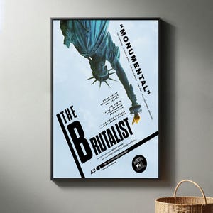 Póster de la película Brutalist / Impresión en lienzo de alta calidad I Póster de la película 2024 / Artes decorativas de la habitación moderna / Regalo de película popular
