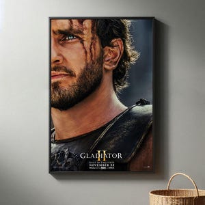 Gladiator II Film Poster | Hochwertiger Leinwanddruck I 2024 Movie Poster | Moderne Raum Dekorative Kunst | Beliebtes Filmgeschenk