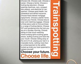 Trainspotting Movie Poster | High Quality Canvas Print I 2024