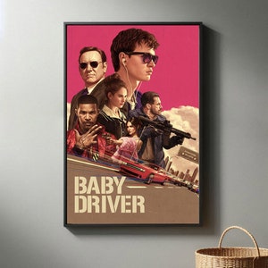 Cartazes de filmes Baby Driver | Impressão em tela de alta qualidade I 2024 Cartaz de filme | Artes decorativas de sala moderna | Presente de filme popular