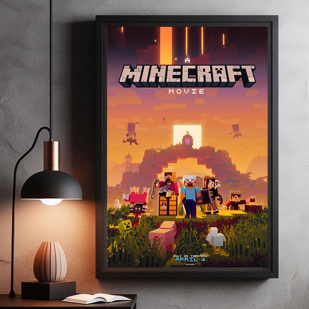 マインクラフト映画ポスター｜高品質キャンバスプリント I 2024年映画