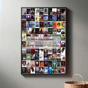 Digitale downloads van elke film of tv-serie Poster | Filmposter 2025 | Moderne kamer decoratieve kunst | Populair filmcadeau