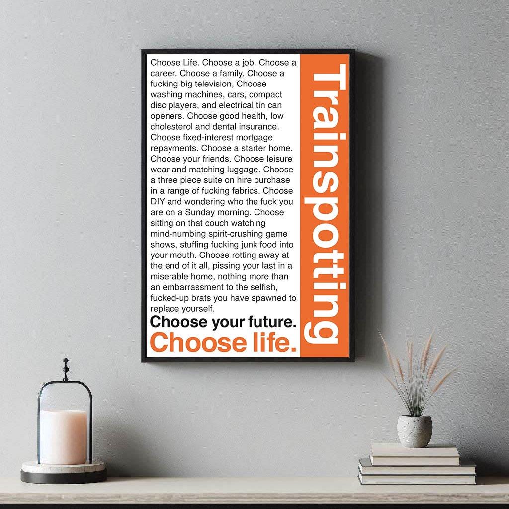Trainspotting Movie Poster | High Quality Canvas Print I 2024