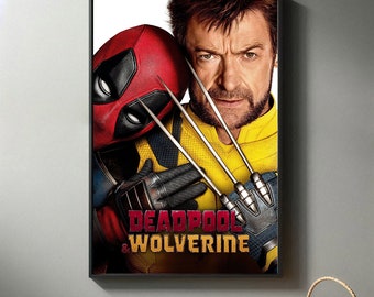 Deadpool & Wolverine Movie Posters | High Quality Canvas Print I 2024 Movie Poster | Modern Room Decorative Arts | Popular Film Gift