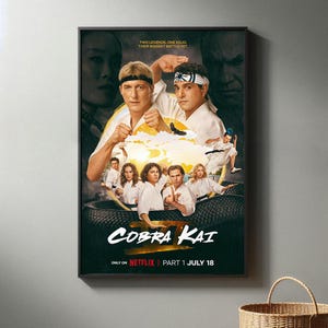 Cobra Kai TV-Poster | Hochwertiger Leinwanddruck I 2024 Movie Poster | Moderne Raum Dekorative Kunst | Beliebtes Filmgeschenk