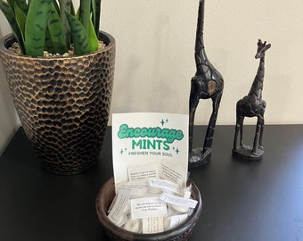 PDF with 72 assorted Encouraging quotes and EncourageMints logo.