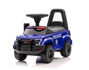 Children's ride-on police car American Blue