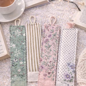 Handmade Fabric Bookmark | Vintage Floral Cotton Page Marker