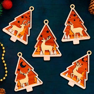 Christmas Trees Laser Cut Files Christmas Ornament Xmas Christmas Decor Svg dxf DFP File |#5