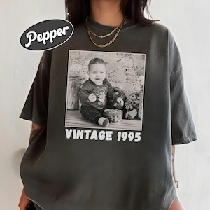Personalisiertes 30.Geburtstags-Shirt, benutzerdefiniertes Foto-Jahr Vintage-Shirt, Retro 30.40