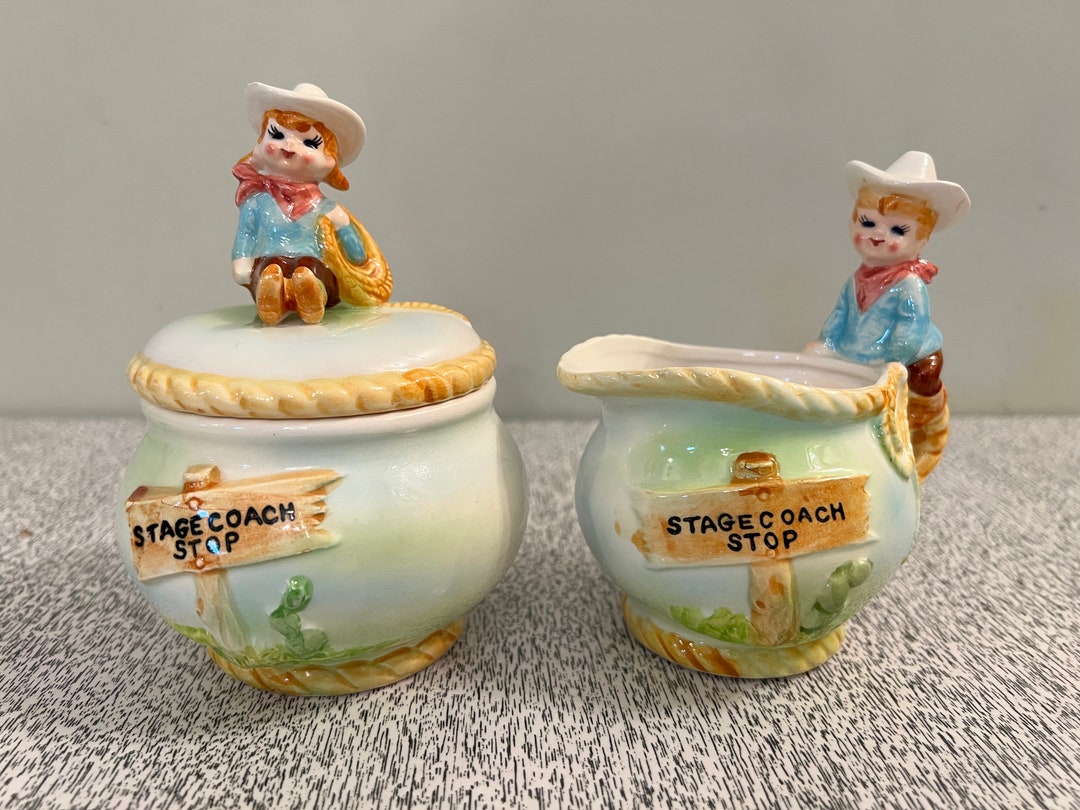 Ceramic Sugar/creamer SET, Vintage Electric Fired Stoneware Studio