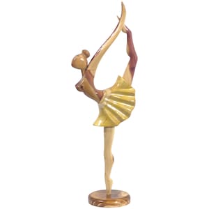 12" Hand Carved Wooden Ballerina | Unique cedar red Wood Ballerina Sculpture | Home Decor | Gift for Ballerinas | Handmade Sculptural Art