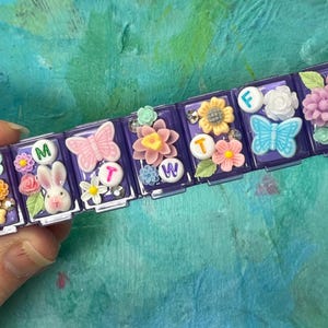 Bunny & Butterfly Pill Box: Embellished 7 Day Vitamin Case