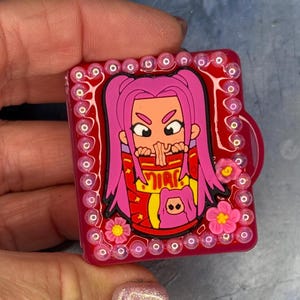 Kpop Mira Demon Hunter Pocket Pill Box: Embellished Mini Pill Case