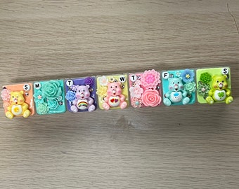 Large Weekly Pill Box • "Care Bears" •  Weekly Pill Case Organizer • Travel Pill Case • Weekly Pill Box • 7 day pill case