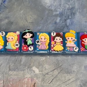 Disney Princess Inspired Pill Organizer – Weekly Travel Pill Box