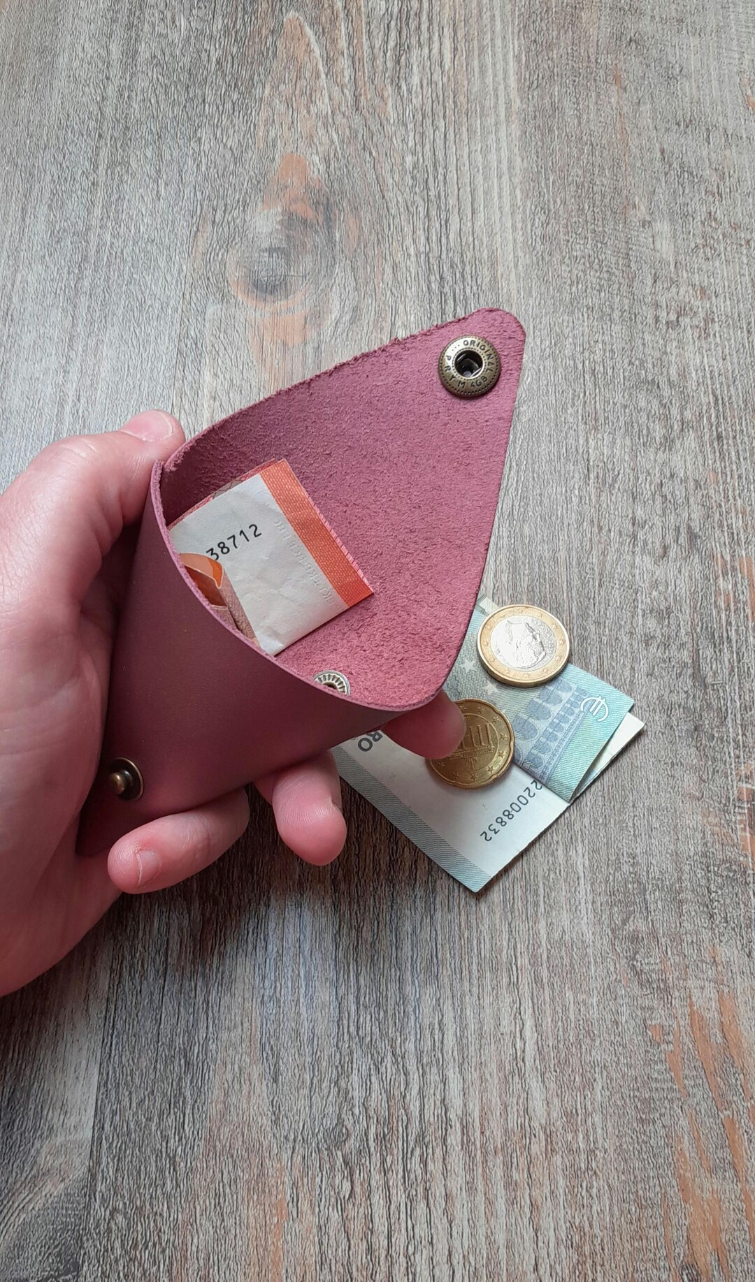 Triangular Coin Purse Leather Triangle Coin Purse - Etsy