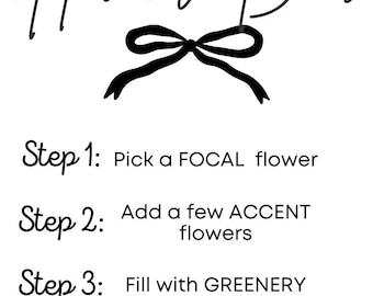 Flower Bar Bow Template