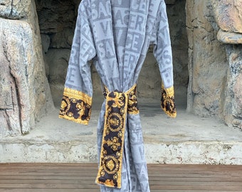 Bathrobe %100 organic Turkish Cotton hand made / MEDUSA  LUXURY BATHROBE / Organic towel / Bath towel